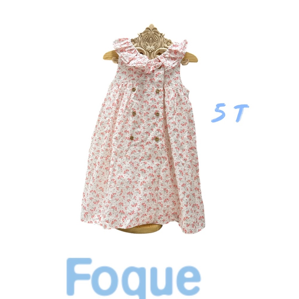 Foque sz 5 girls floral sleeveless Spanish dress